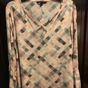 Signature Studio Pink/Grey Pastel Blouse
